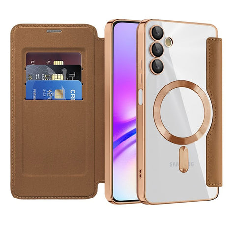 Husa de protectie Techsuit SmartMag Book compatibil cu Samsung Galaxy A05s, Maro