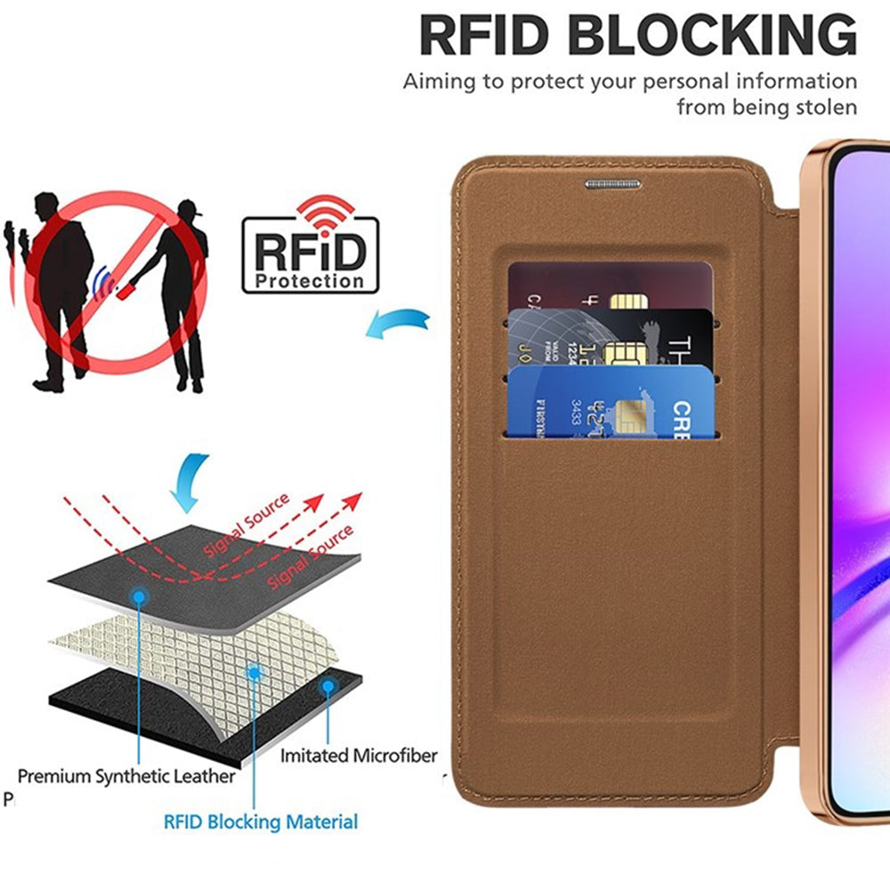 Husa de protectie Techsuit SmartMag Book compatibil cu Samsung Galaxy A05s, Maro