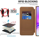 Husa de protectie Techsuit SmartMag Book compatibil cu Samsung Galaxy A05s, Maro
