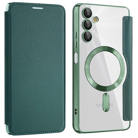 Husa de protectie Techsuit SmartMag Book compatibil cu Samsung Galaxy A05s, Verde