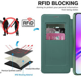 Husa de protectie Techsuit SmartMag Book compatibil cu Samsung Galaxy A05s, Verde