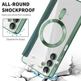 Husa de protectie Techsuit SmartMag Book compatibil cu Samsung Galaxy A05s, Verde