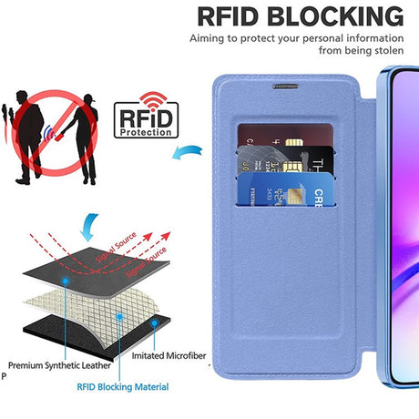 Husa de protectie Techsuit SmartMag Book compatibil cu Samsung Galaxy A05s, Albastru Deschis
