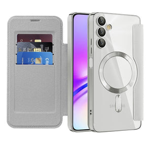 Husa de protectie Techsuit SmartMag Book compatibil cu Samsung Galaxy A05s, Gri