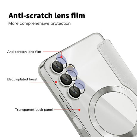 Husa de protectie Techsuit SmartMag Book compatibil cu Samsung Galaxy A05s, Gri