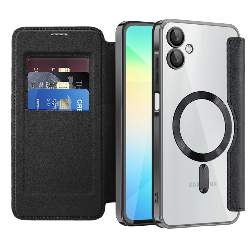 Husa de protectie Techsuit SmartMag Book compatibil cu Samsung Galaxy A06, Negru