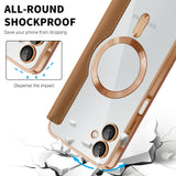 Husa de protectie Techsuit SmartMag Book compatibil cu Samsung Galaxy A06, Maro