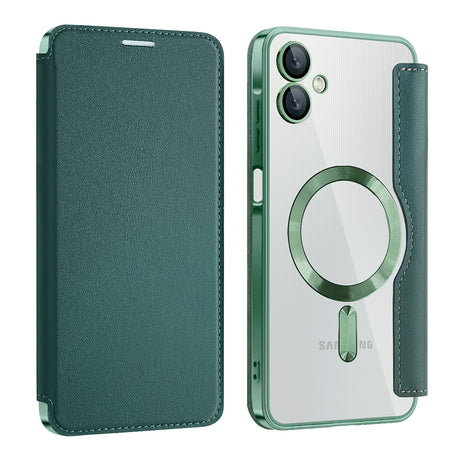 Husa de protectie Techsuit SmartMag Book compatibil cu Samsung Galaxy A06, Verde