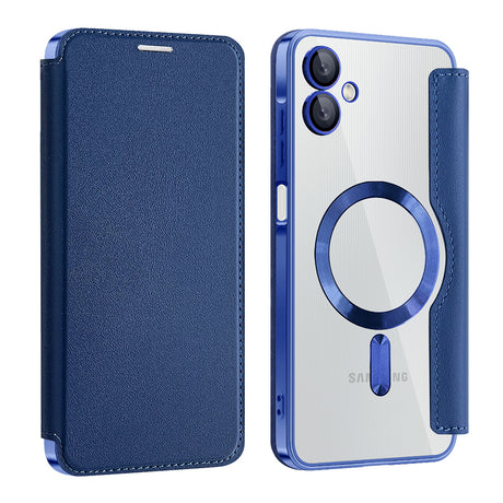 Husa de protectie Techsuit SmartMag Book compatibil cu Samsung Galaxy A06, Albastru