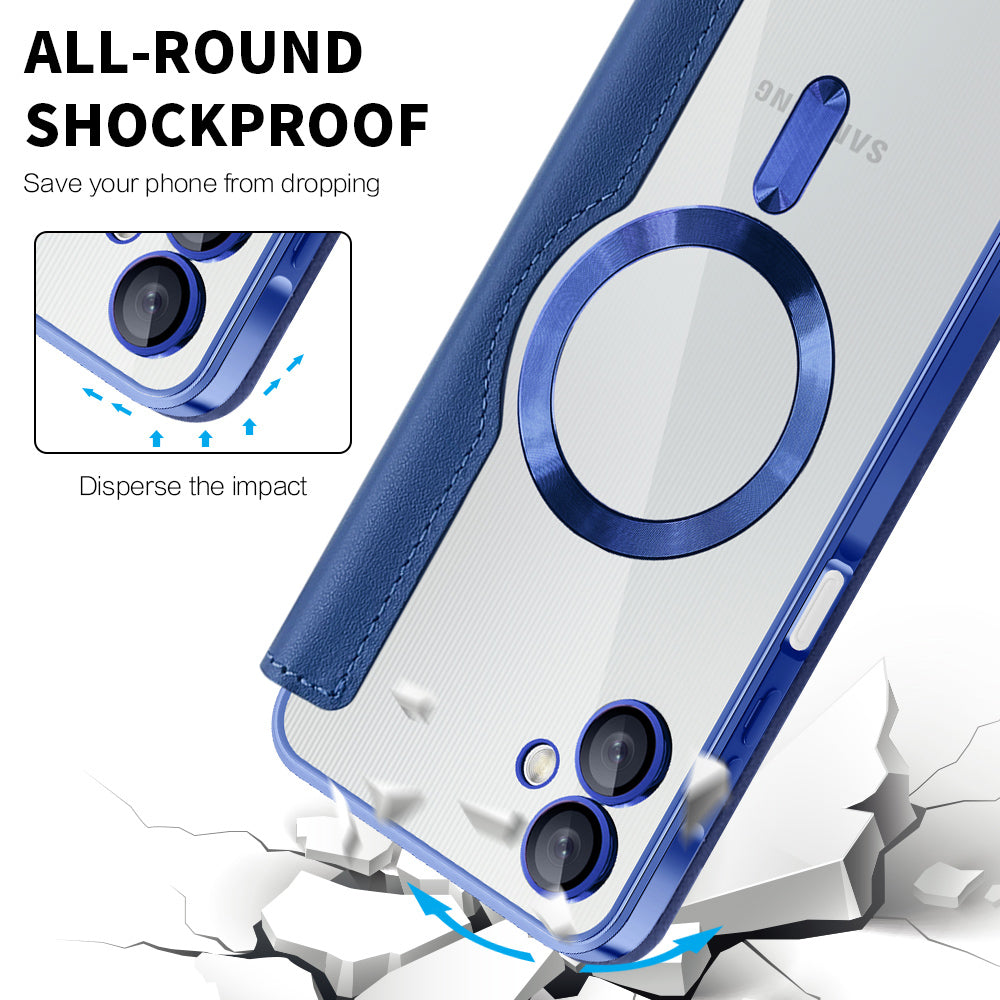 Husa de protectie Techsuit SmartMag Book compatibil cu Samsung Galaxy A06, Albastru