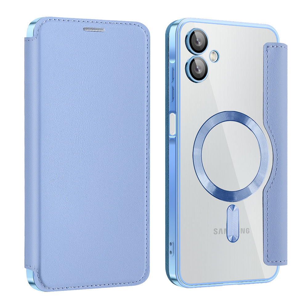 Husa de protectie Techsuit SmartMag Book compatibil cu Samsung Galaxy A06, Albastru Deschis