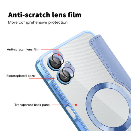 Husa de protectie Techsuit SmartMag Book compatibil cu Samsung Galaxy A06, Albastru Deschis