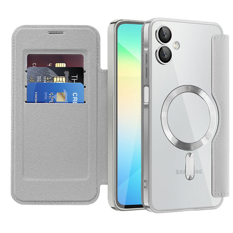 Husa de protectie Techsuit SmartMag Book compatibil cu Samsung Galaxy A06, Gri