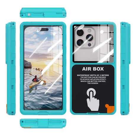 ShellBox AirBox Waterproof IP68 Case (max. 6.9 inch), Universal Phone Model (max. 15mm depth), Albastru