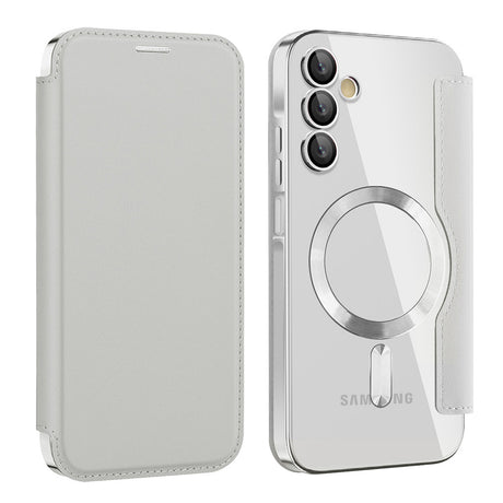 Husa de protectie Techsuit SmartMag Book compatibil cu Samsung Galaxy A15 4G / A15 5G, Gri