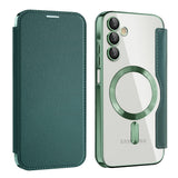 Husa de protectie Techsuit SmartMag Book compatibil cu Samsung Galaxy A15 4G / A15 5G, Verde