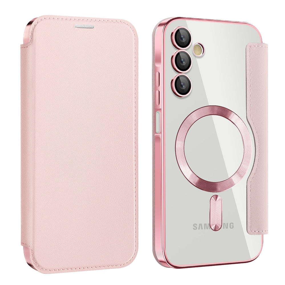 Husa de protectie Techsuit SmartMag Book compatibil cu Samsung Galaxy A15 4G / A15 5G, Roz