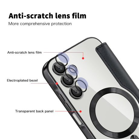 Husa de protectie Techsuit SmartMag Book compatibil cu Samsung Galaxy A15 4G / A15 5G, Negru