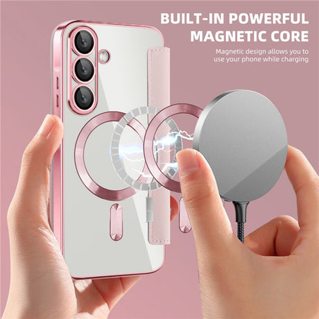 Husa de protectie Techsuit SmartMag Book compatibil cu Samsung Galaxy A36 5G, Roz