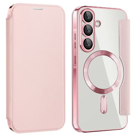 Husa de protectie Techsuit SmartMag Book compatibil cu Samsung Galaxy A36 5G, Roz