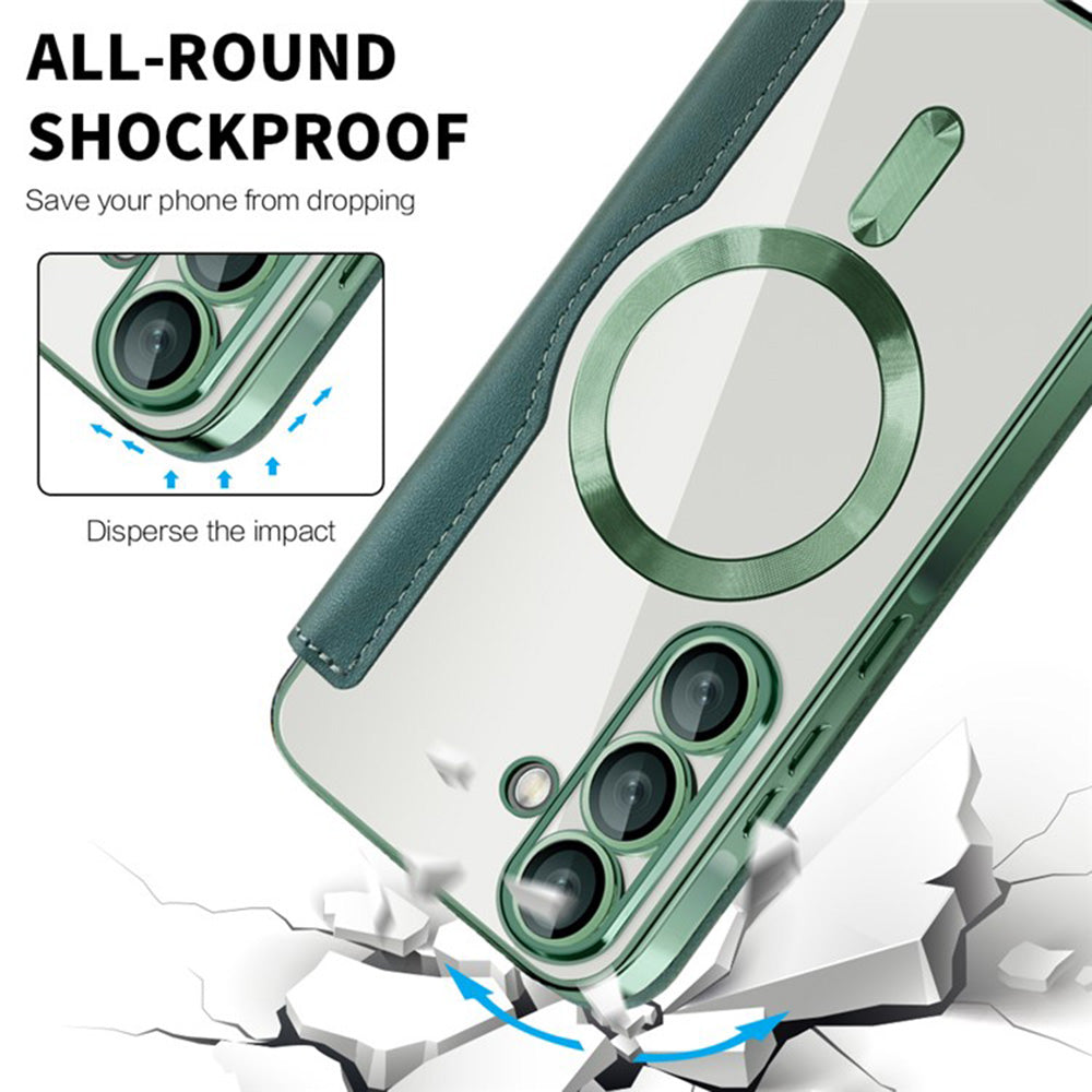 Husa de protectie Techsuit SmartMag Book compatibil cu Samsung Galaxy A36 5G, Verde