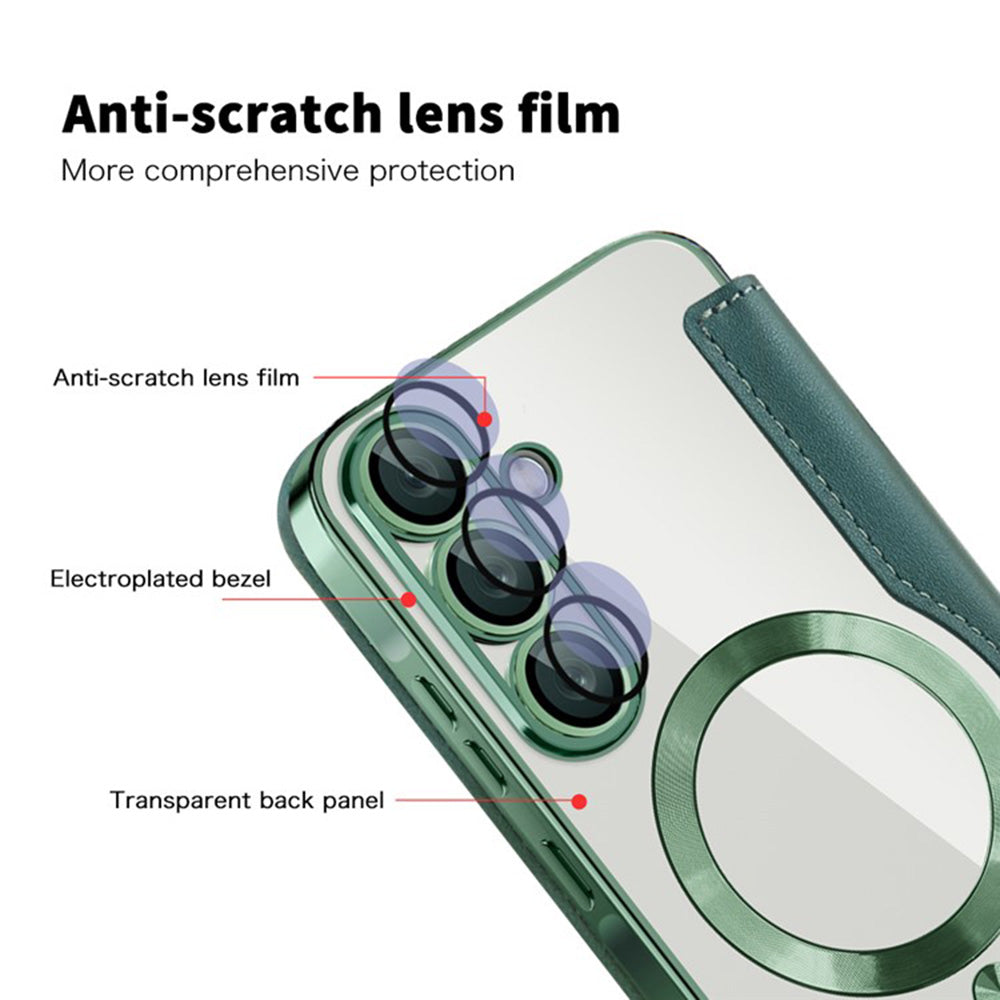 Husa de protectie Techsuit SmartMag Book compatibil cu Samsung Galaxy A36 5G, Verde
