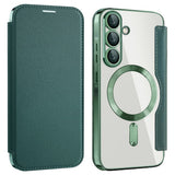 Husa de protectie Techsuit SmartMag Book compatibil cu Samsung Galaxy A36 5G, Verde