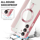Husa de protectie Techsuit SmartMag Book compatibil cu Samsung Galaxy A16 4G / A16 5G, Roz