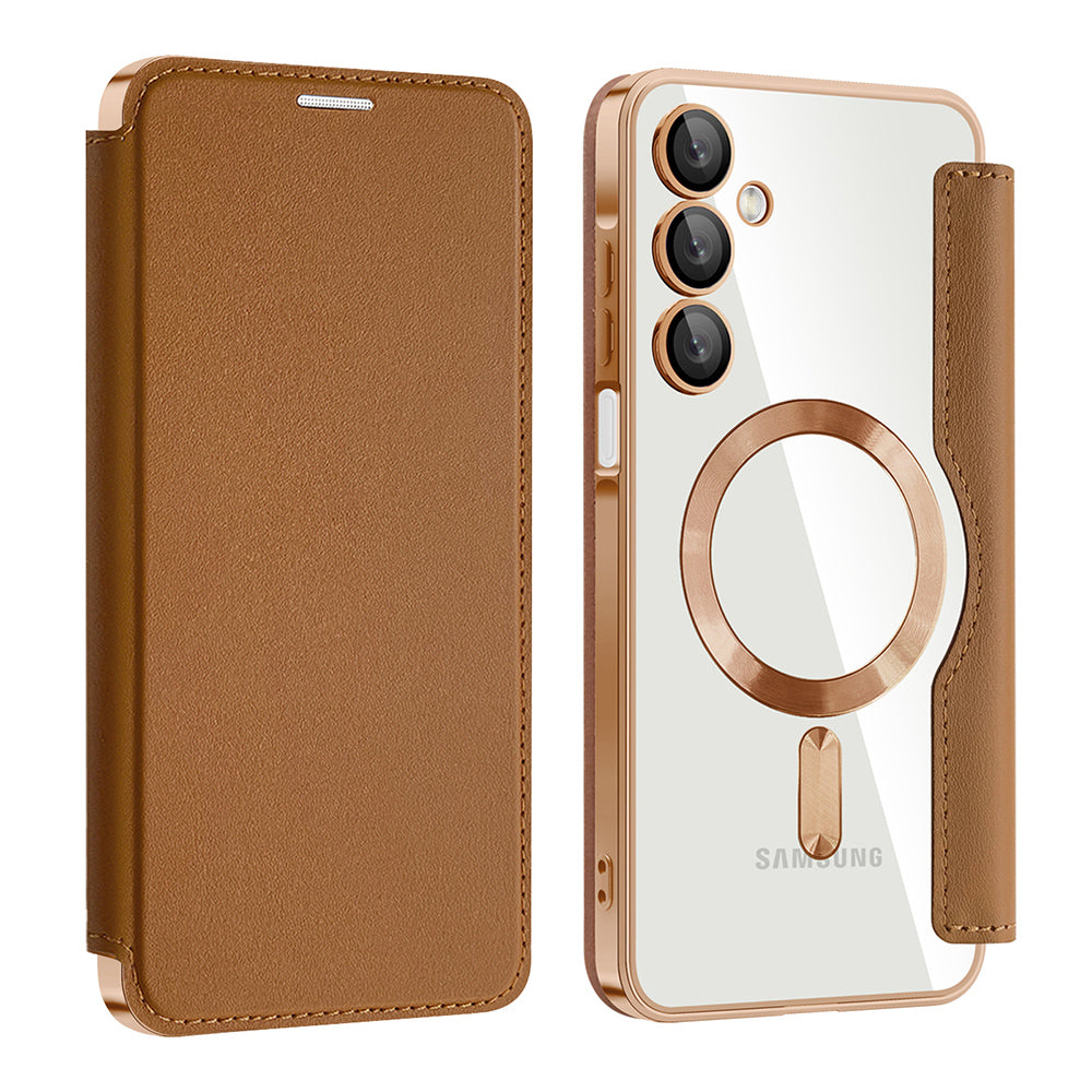 Husa de protectie Techsuit SmartMag Book compatibil cu Samsung Galaxy A16 4G / A16 5G, Maro