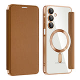 Husa de protectie Techsuit SmartMag Book compatibil cu Samsung Galaxy A16 4G / A16 5G, Maro