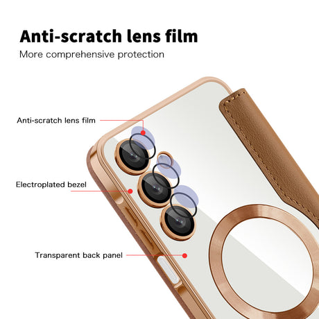 Husa de protectie Techsuit SmartMag Book compatibil cu Samsung Galaxy A16 4G / A16 5G, Maro