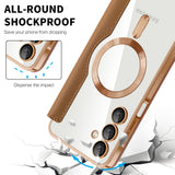 Husa de protectie Techsuit SmartMag Book compatibil cu Samsung Galaxy A16 4G / A16 5G, Maro