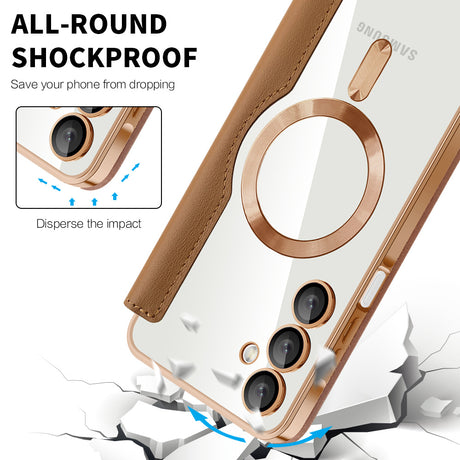 Husa de protectie Techsuit SmartMag Book compatibil cu Samsung Galaxy A16 4G / A16 5G, Maro