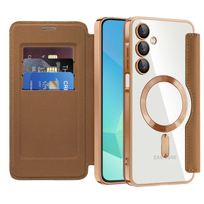 Husa de protectie Techsuit SmartMag Book compatibil cu Samsung Galaxy A16 4G / A16 5G, Maro
