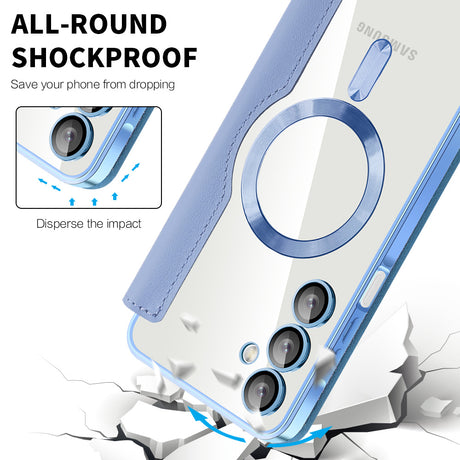 Husa de protectie Techsuit SmartMag Book compatibil cu Samsung Galaxy A16 4G / A16 5G, Albastru Deschis