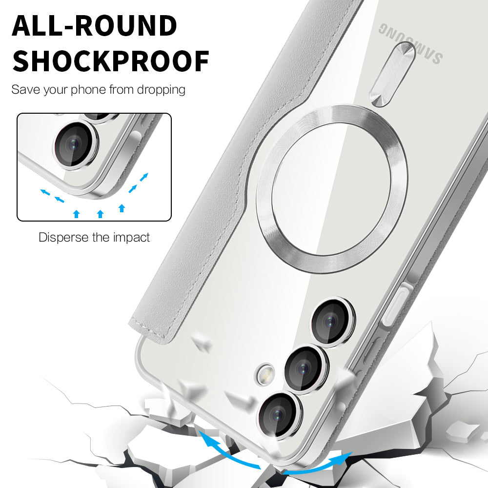 Husa de protectie Techsuit SmartMag Book compatibil cu Samsung Galaxy A16 4G / A16 5G, Gri