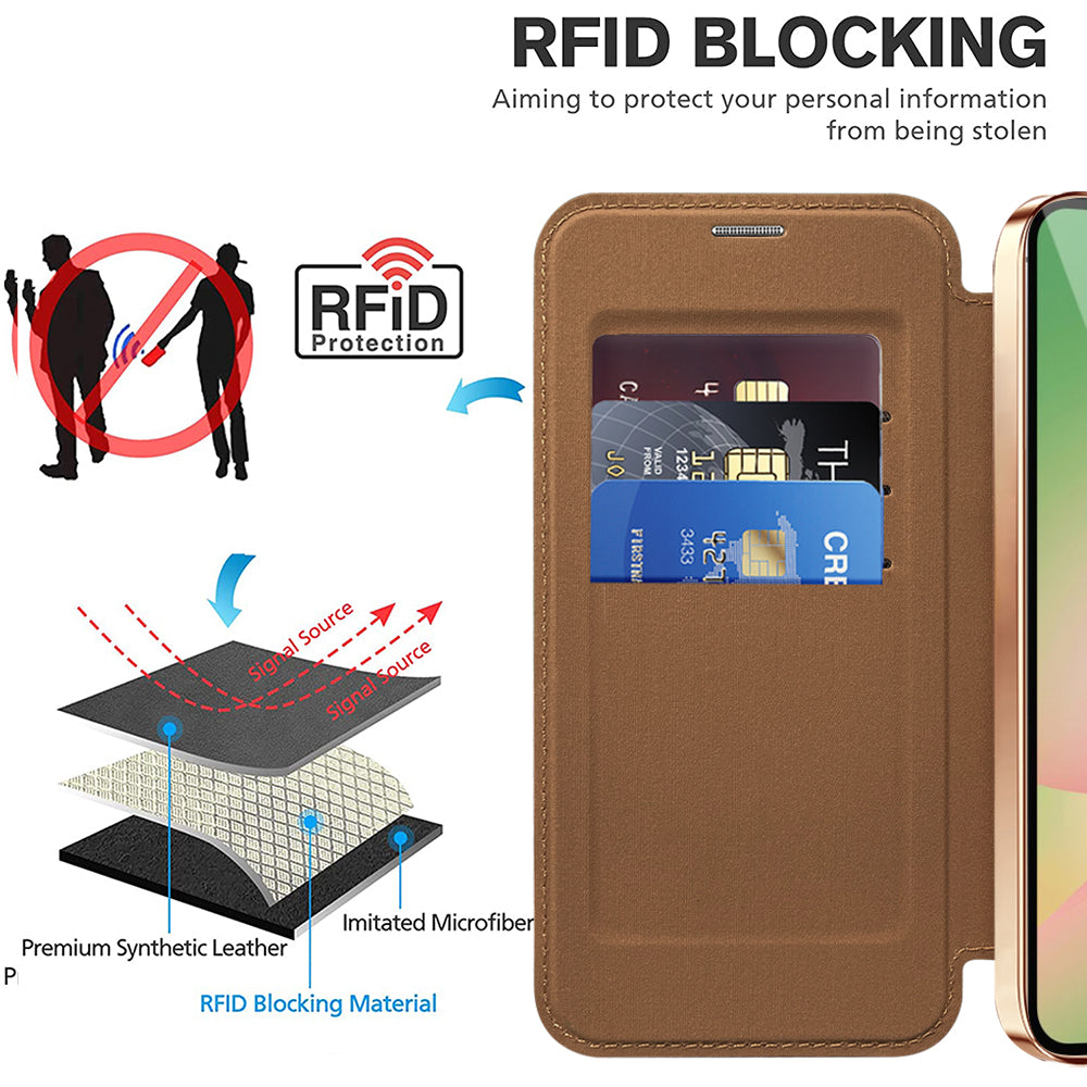 Husa de protectie Techsuit SmartMag Book compatibil cu Samsung Galaxy A56 5G, Maro