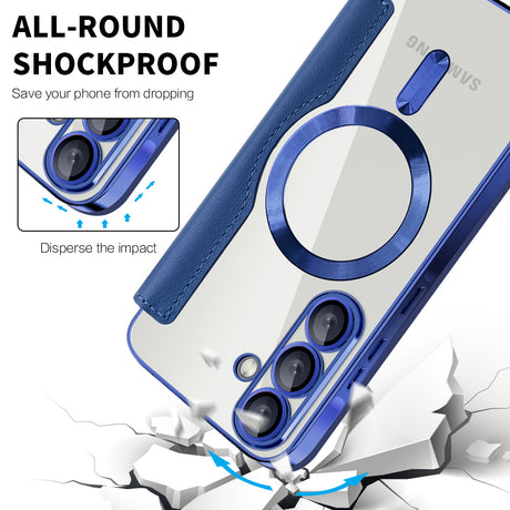 Husa de protectie Techsuit SmartMag Book compatibil cu Samsung Galaxy A56 5G, Albastru