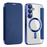 Husa de protectie Techsuit SmartMag Book compatibil cu Samsung Galaxy A56 5G, Albastru