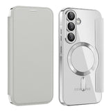 Husa de protectie Techsuit SmartMag Book compatibil cu Samsung Galaxy A56 5G, Gri