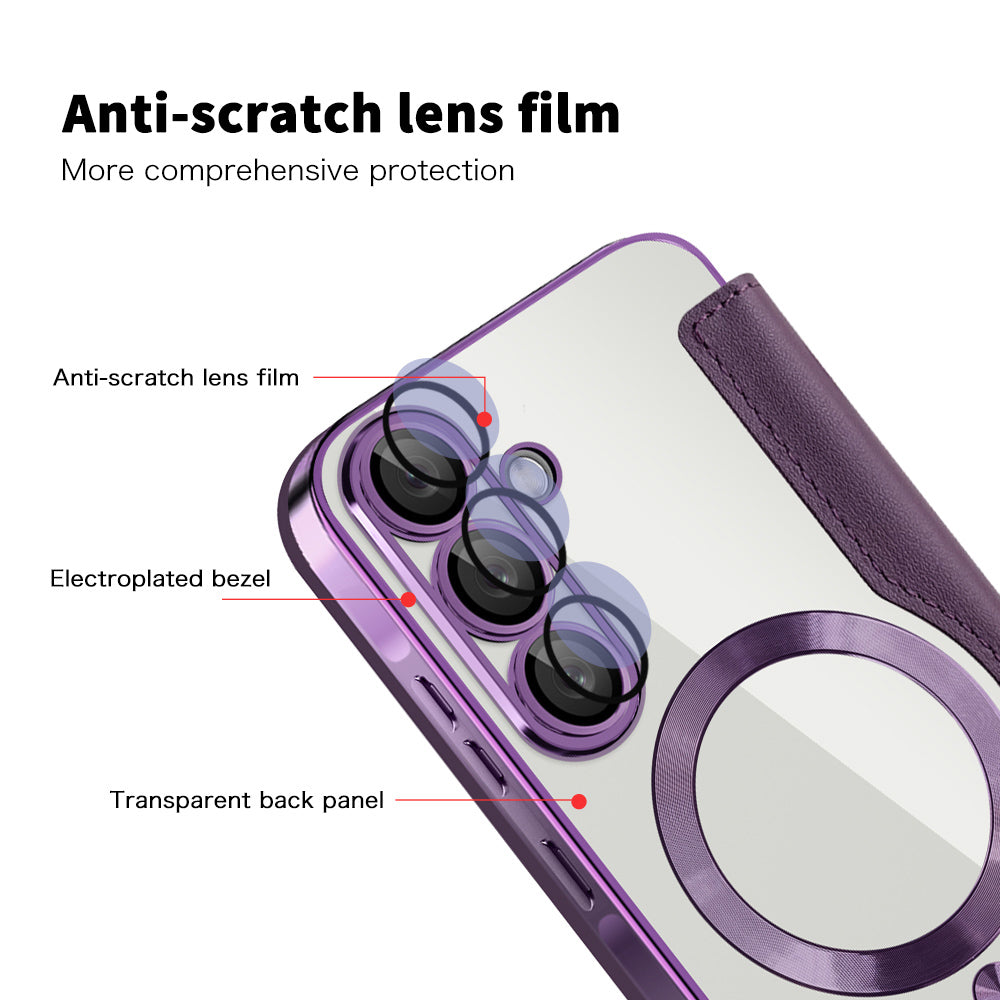 Husa de protectie Techsuit SmartMag Book compatibil cu Samsung Galaxy A56 5G, Mov