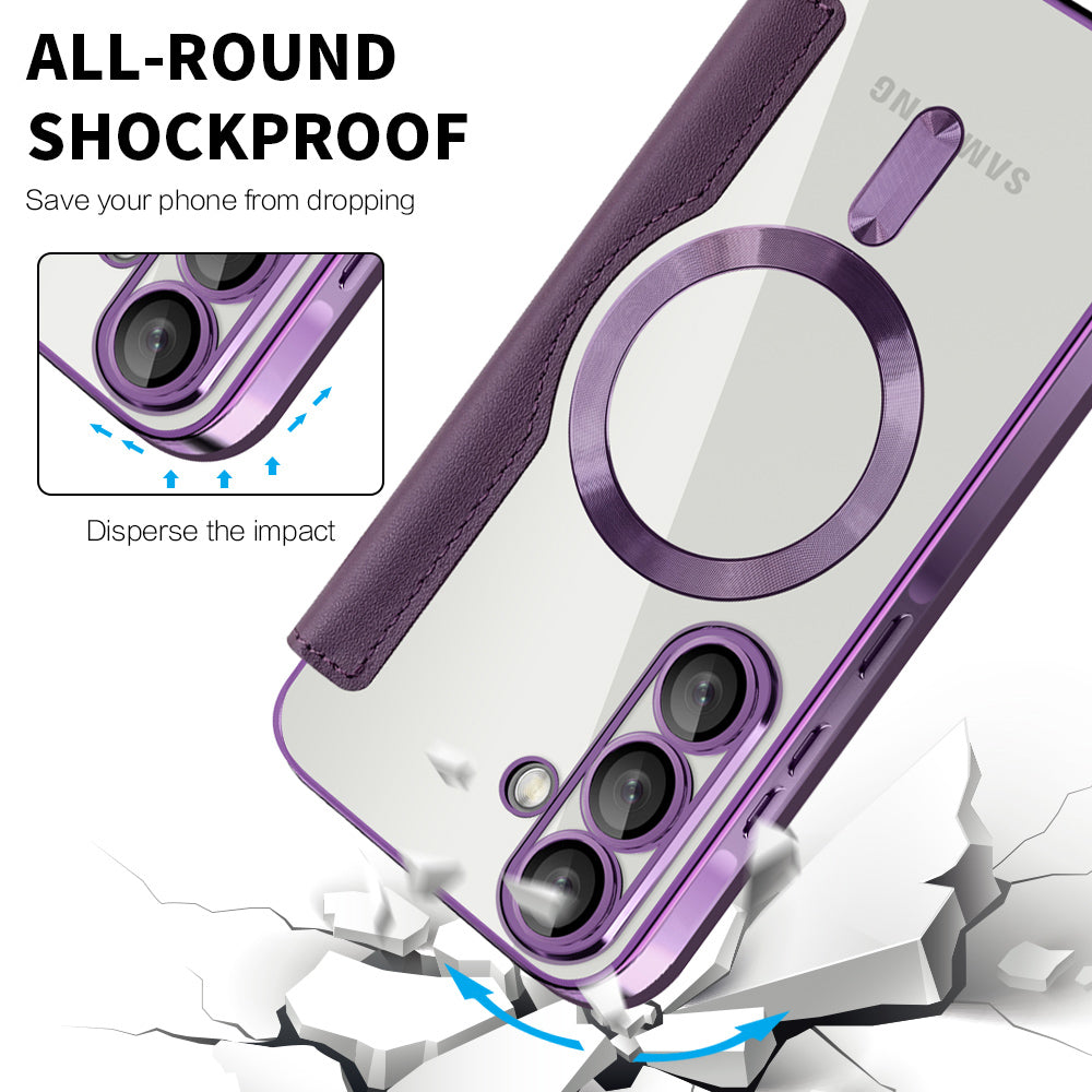 Husa de protectie Techsuit SmartMag Book compatibil cu Samsung Galaxy A56 5G, Mov