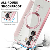Husa de protectie Techsuit SmartMag Book compatibil cu Samsung Galaxy S24 FE, Roz