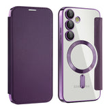 Husa de protectie Techsuit SmartMag Book compatibil cu Samsung Galaxy S23 FE, Mov