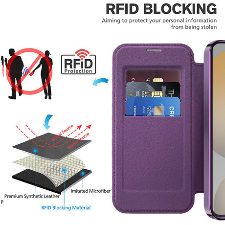 Husa de protectie Techsuit SmartMag Book compatibil cu Samsung Galaxy S23 FE, Mov