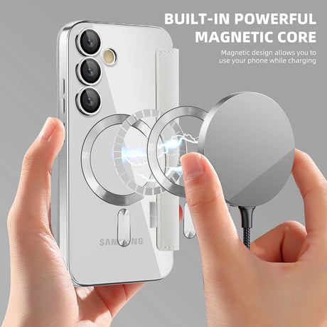 Husa de protectie Techsuit SmartMag Book compatibil cu Samsung Galaxy S23 FE, Gri