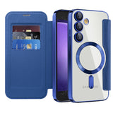 Husa de protectie Techsuit SmartMag Book compatibil cu Samsung Galaxy S23 FE, Albastru