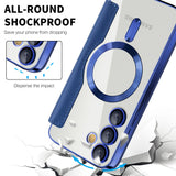 Husa de protectie Techsuit SmartMag Book compatibil cu Samsung Galaxy S23 FE, Albastru