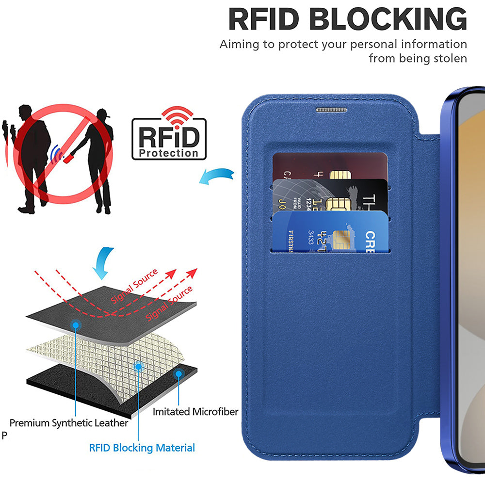 Husa de protectie Techsuit SmartMag Book compatibil cu Samsung Galaxy S23 FE, Albastru