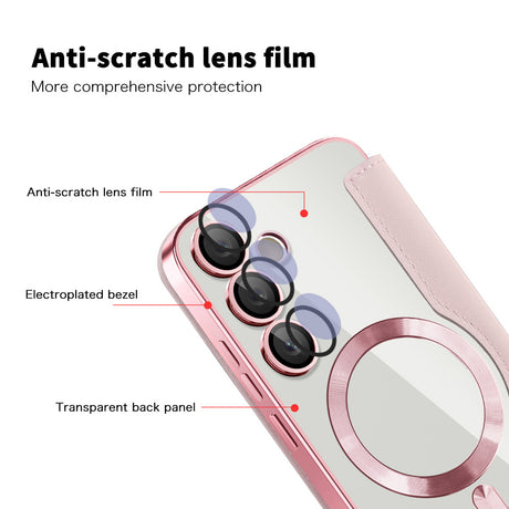 Husa de protectie Techsuit SmartMag Book compatibil cu Samsung Galaxy S23, Roz